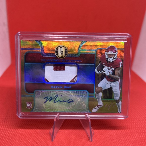 2023 Panini Chronicles Gold Standard Marvin Mims Rookie PatchAuto 1/1 Broncos